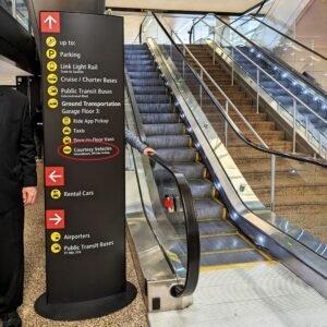 SEA Airport ground transportation signage